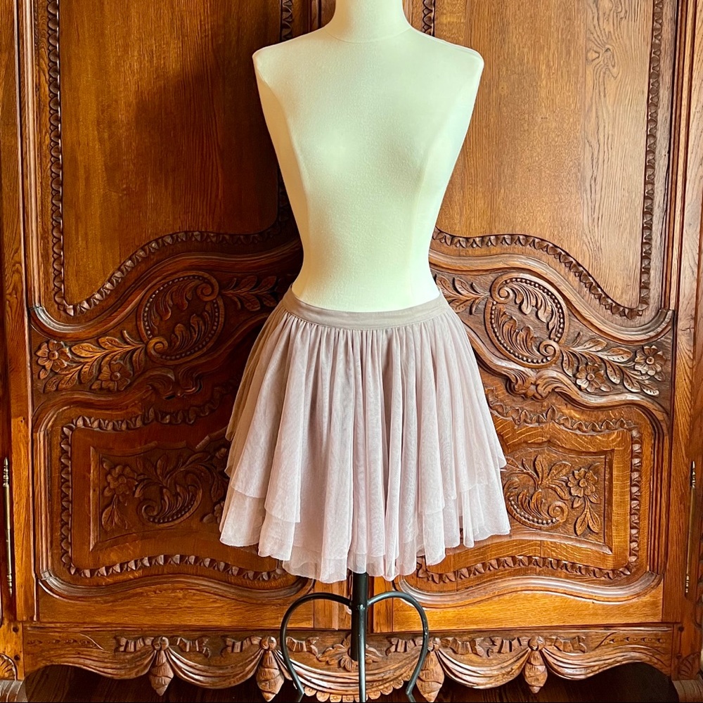 NWT Topshop Tulle Miniskirt (Mauve, Size 2)